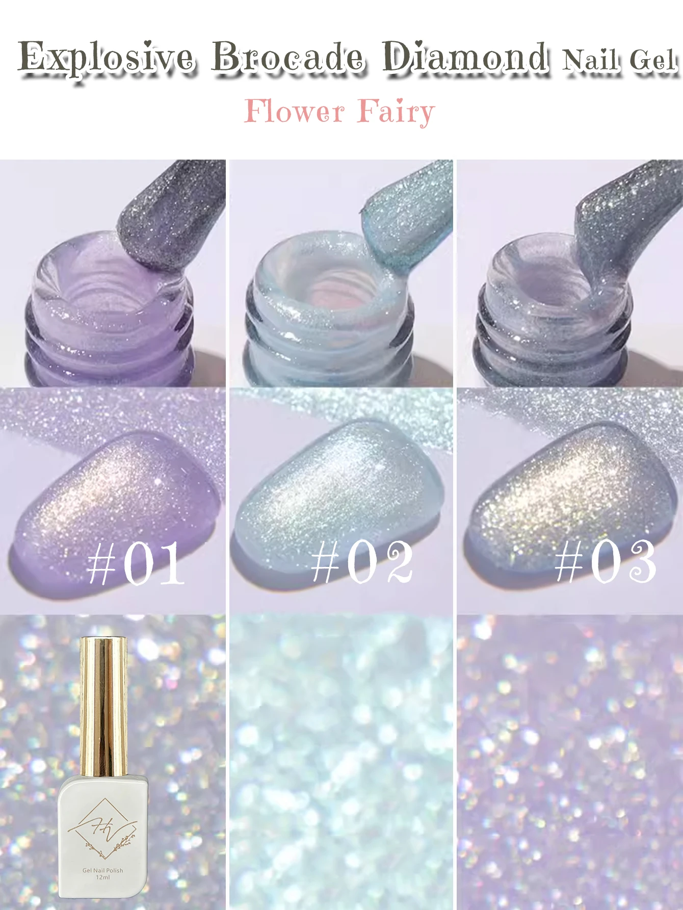 

ZH Autumn And Winter Popular Super Flash Blue Gel Nail Polish Pink Fine Shiny Glitter Nail Art Set Nail Supplies Christmas Nails