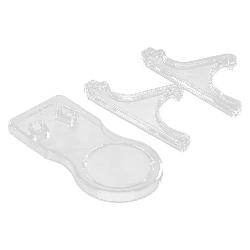 

Acrylic Display Stand for Round Plates with Saucer Holder Easel Showcase Small Plate Stand for Home Office Decor
