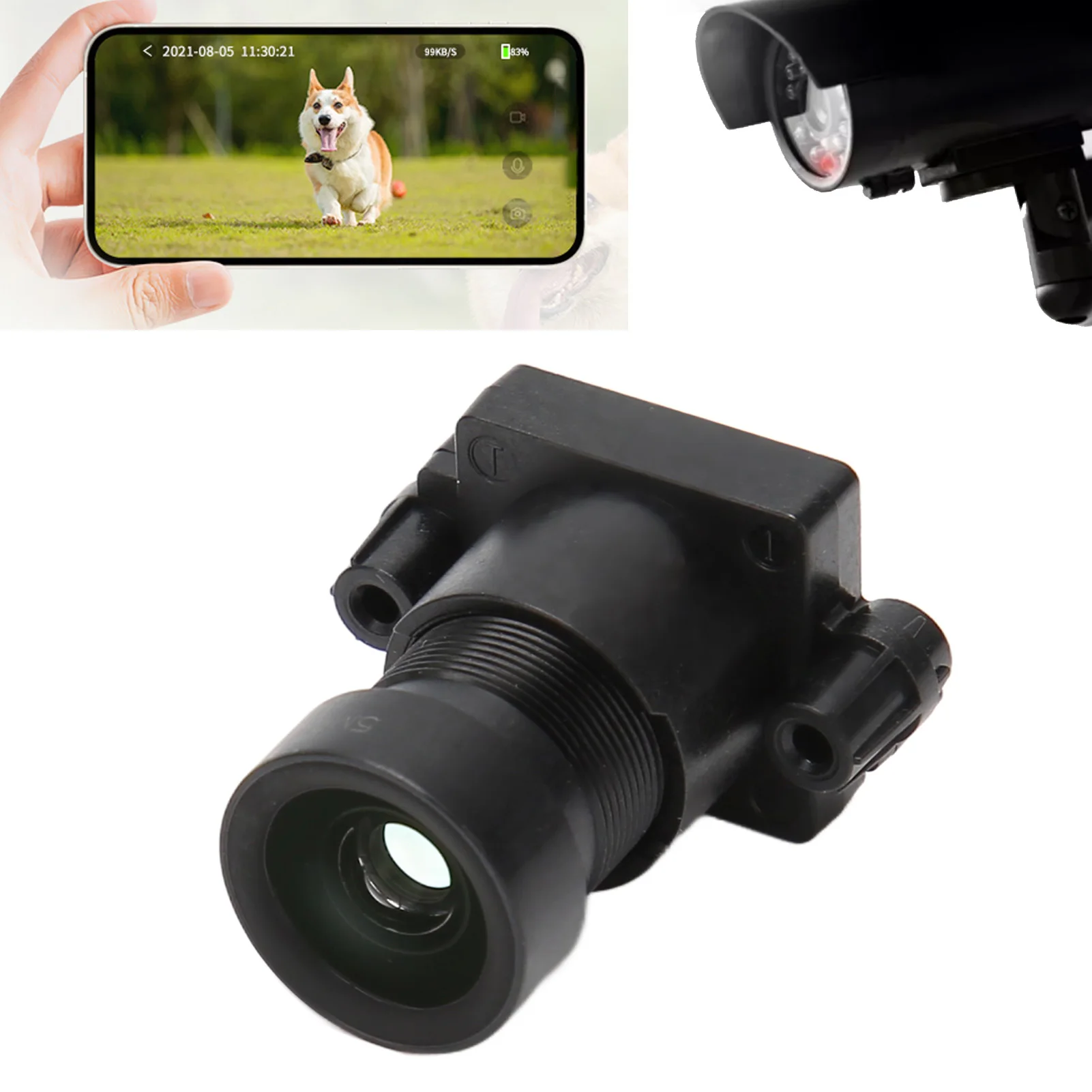Manual Focus Lens Fixed Focal Lens 4mm Focal Length F1.0 Aperture 5MP HD Full Color Warm Light Security Camera Lens Prime Lens