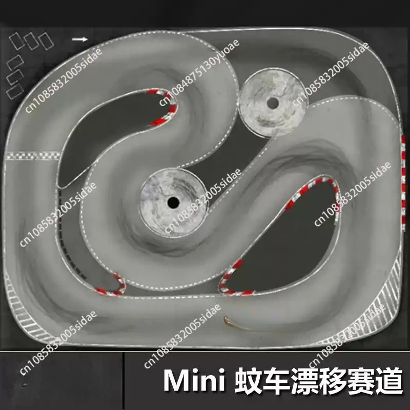 For Professional Micro Car Racing Circuit with Simulation Surface 1/28 RC Drift Track