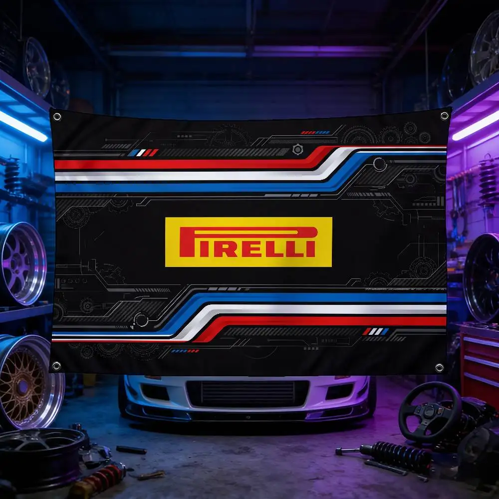SSHY For PIRELLI Flag Brushed Polyester Sublimation Printing Durable Hanging Flag For Home Decor Event Graduation Gift