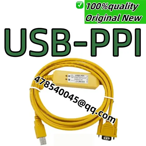 100% new  original USB-PPI PLC cabo de programação, adaptador USB para RS485, apto para S7-200 PLC