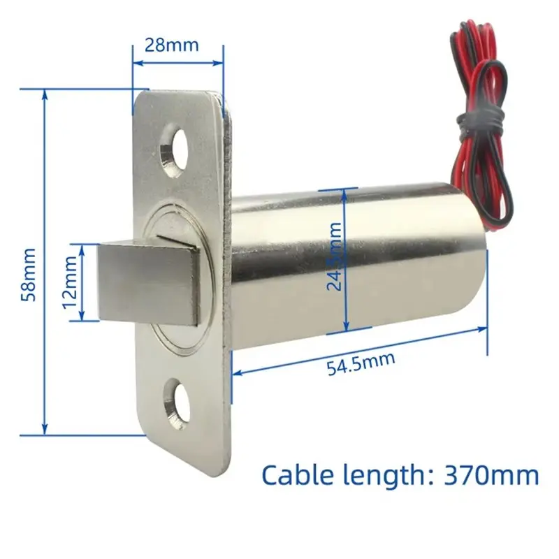 【علامة تجارية جديدة】قفل باب مدمج للتحكم الكهربائي DC12V24V قفل كهرومغناطيسي للتحكم في الوصول قفل مسمار كهربائي مخفي #4