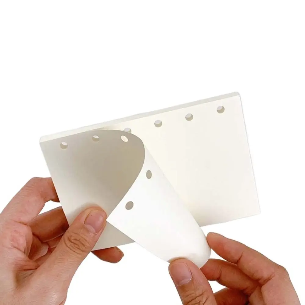 50 ورقة A7 دفتر ملاحظات ذو أوراق فضفاضة عبوة ورق 6 فتحات فاصل صفحة ورق إعادة تعبئة داخلية صفحات ورقية أدوات مكتبية فارغة