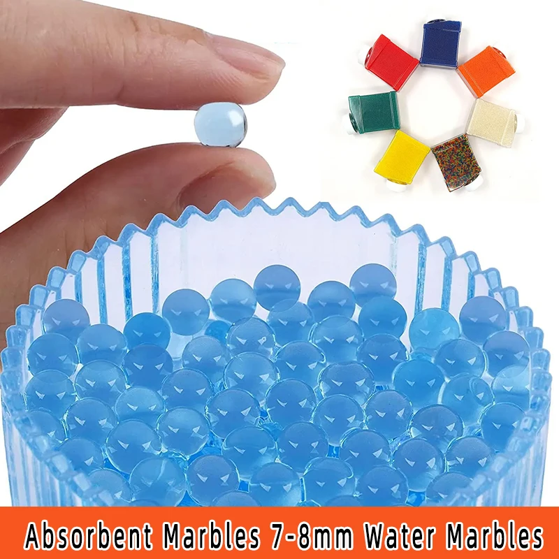 100000Pcs 7-8mm Gel Balls Ammo Compatible Water Absorbent Premium Crystal Clay Bullet Fun Crystal Clay Water Bomb Toys