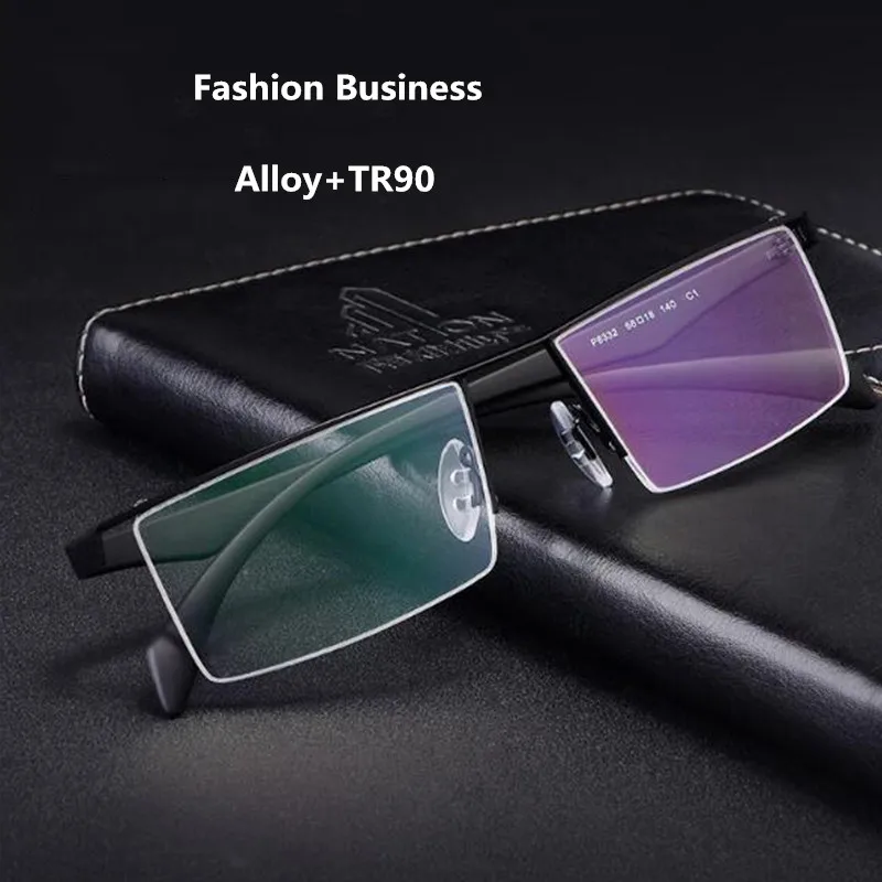 P8332 Business Brillengestelle Männer Brillen Optische Brillengestell Großes Gesicht Brillen quadratische Myopie Retro-brille