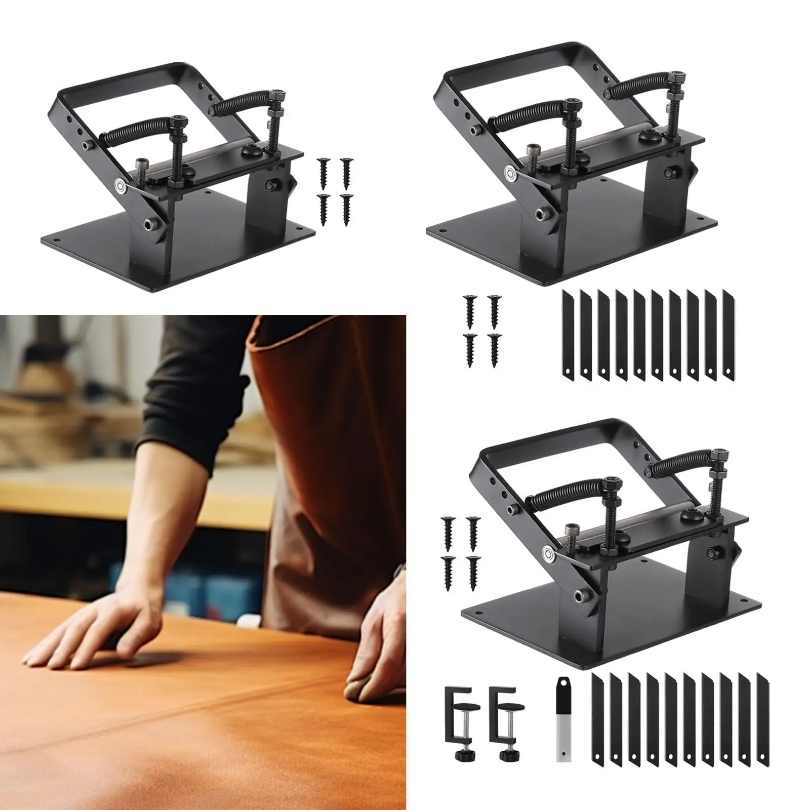 

Manual Leather Peeling Machine DIY Cutting Tool Thinning Machine Leather Splitter Paring Device