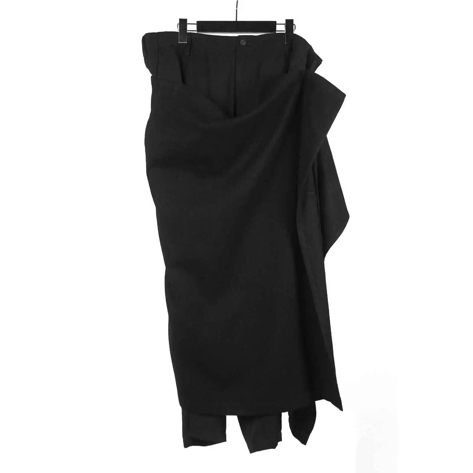 

TOP-YAMAMOTO Japanese original design Dark niche black loose wool skirt pants