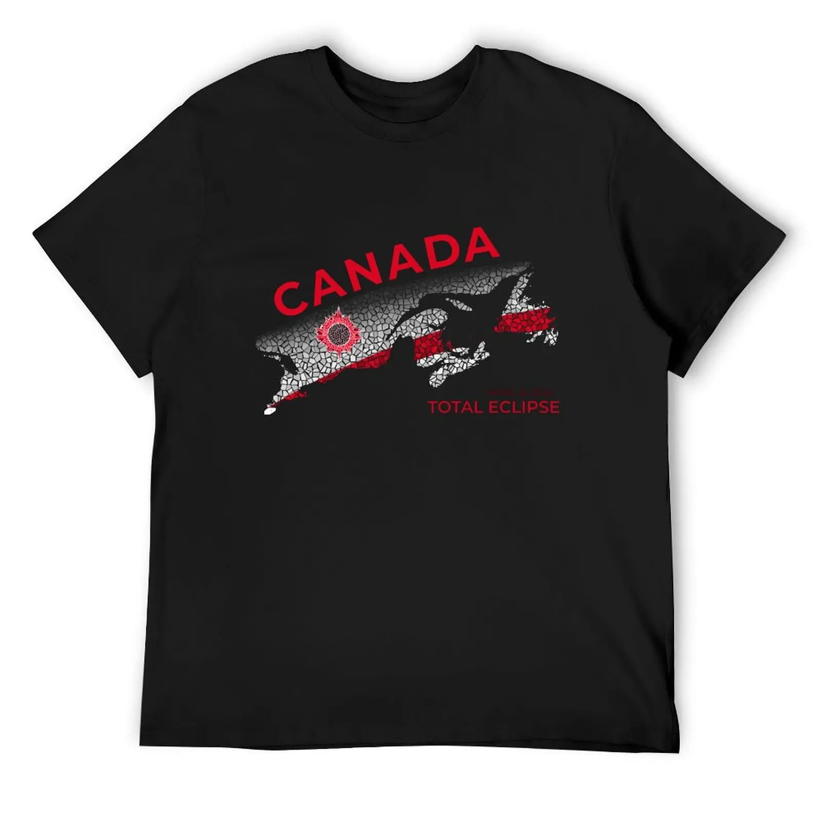 Canada 2024 Total Eclipse T-Shirt oversized aesthetic clothes vintage graphic tee workout shirts for men