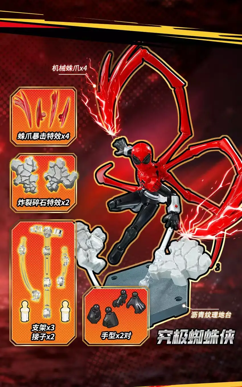 Keeppley Original Marvel Avengers Spider-Man Bausteine Spielzeug Action Anime Figur Zusammengebautes Modell Schreibtisch-Dekoration Geschenke für Fans – Detail 3