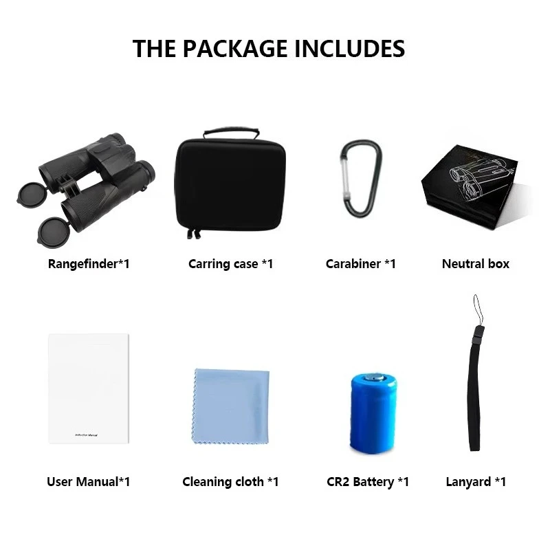 8X 42 مللي متر مجهر Rangefinder 2000 متر المدى الصيد الرماية القوس الرماية مراقبة الطيور #4