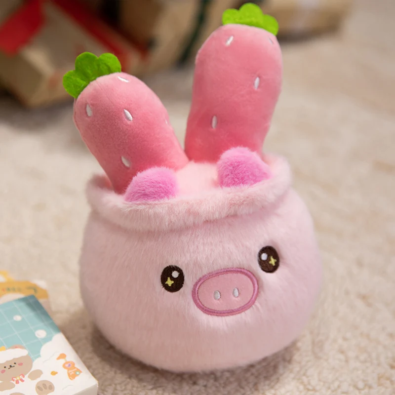 1 قطعة 20 سنتيمتر/7.87in الحيوان بوعاء النبات تمثال معلق وضع هدية للأصدقاء الصديقات سطح المكتب لعبة أرنب خنزير صغير الدب الباندا #4