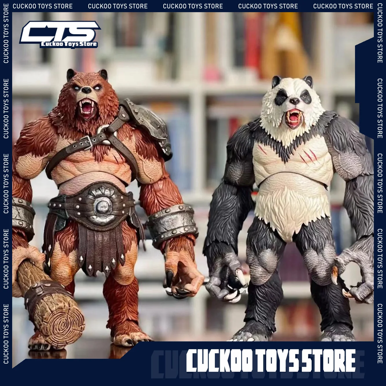 Memorytoys 1/10 mundo do aventureiro berserker urso masculino modelo conjunto completo 23cm druida animal panda gigante figura de ação brinquedos fãs presentes