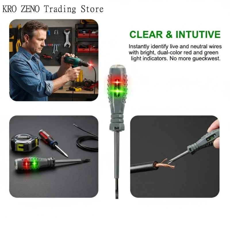 New Multi-functional Electrician Screwdriver Household Intelligent Measuring Pen ABS Non-contact Induction Voltage Power Tester✨