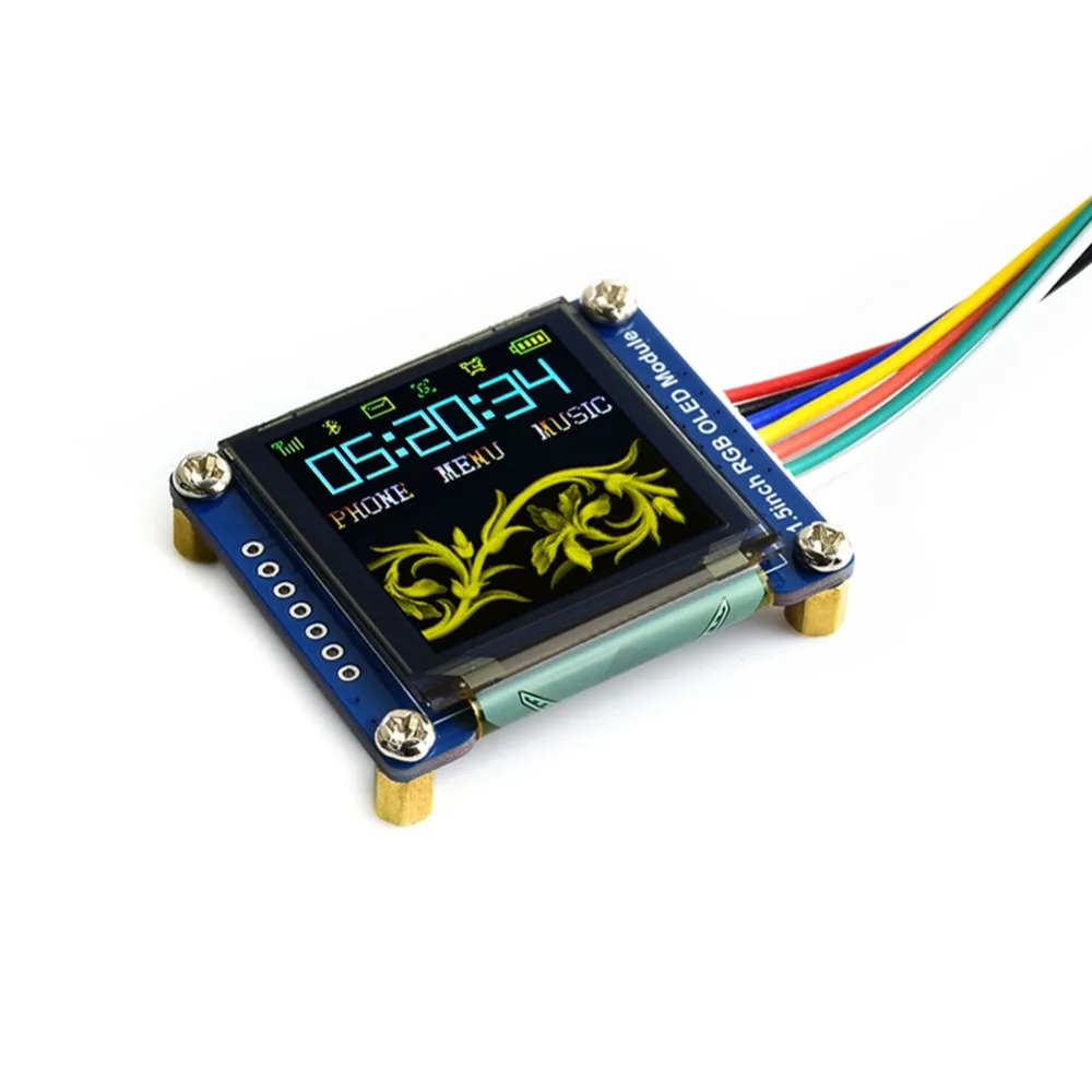 

1.5inch RGB Colofulr OLED Display Module SSD1351 128X128 IIC for Arduino Raspberry Pi STM32 3.3V-5V 16-bit 65K Colors