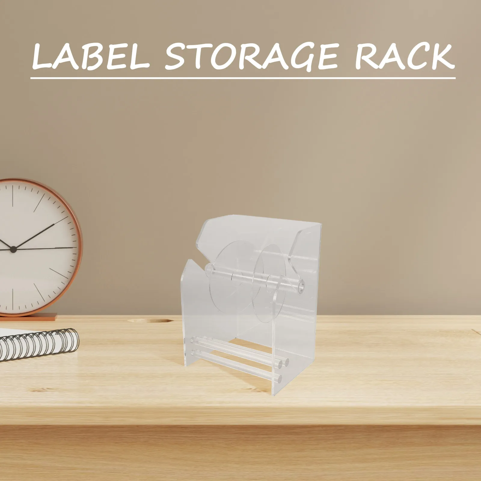 

Office Desktop Label Holder Clear Sticker Stickers Dispenser Stand Adhesive Labels Tape Acrylic Organizer