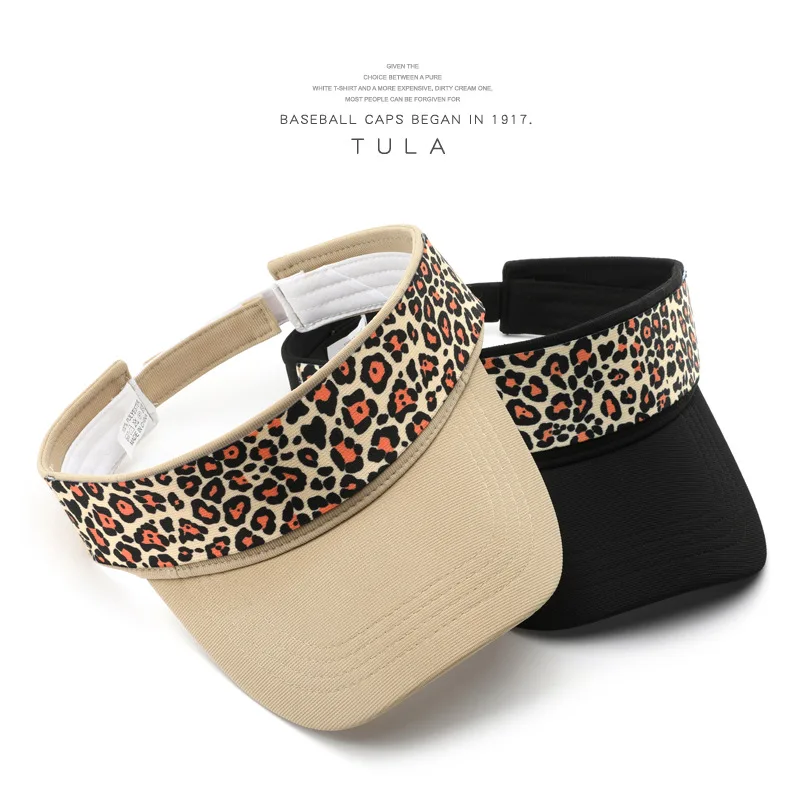 

Солнцезащитная бейсболка с открытым верхом, весенне-летняя, с вышивкой букв и леопардовым принтом, для активного отдыха, мужская, для путешествий