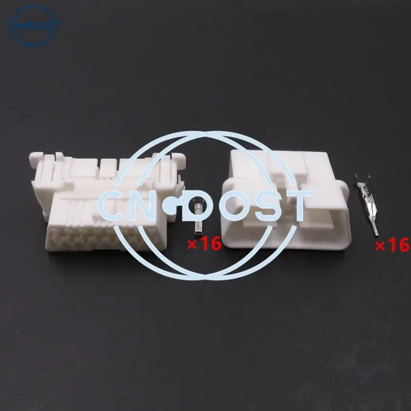 1 Set 16 Pin 179631-1 Automobile OBD Connector Diagnostic Socket Plug AC Assembly For Toyota