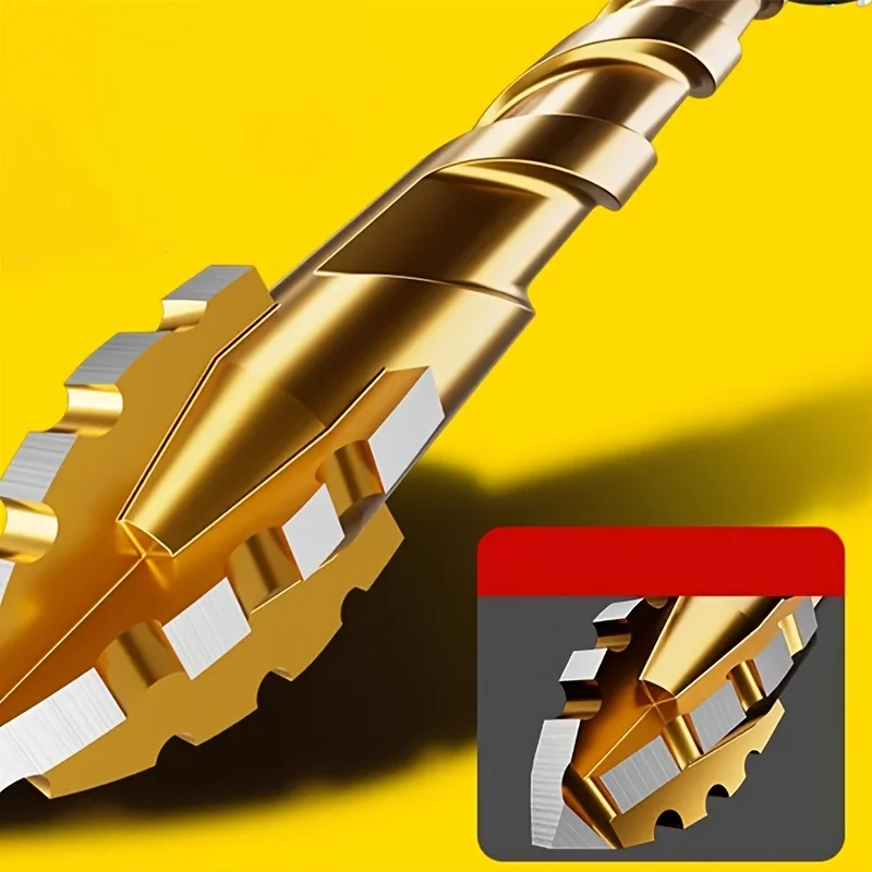 

High-Four-edged serrated eccentric drill for dry drilling of ceramic tiles, glass, marble, concrete, stainless steel drill bits