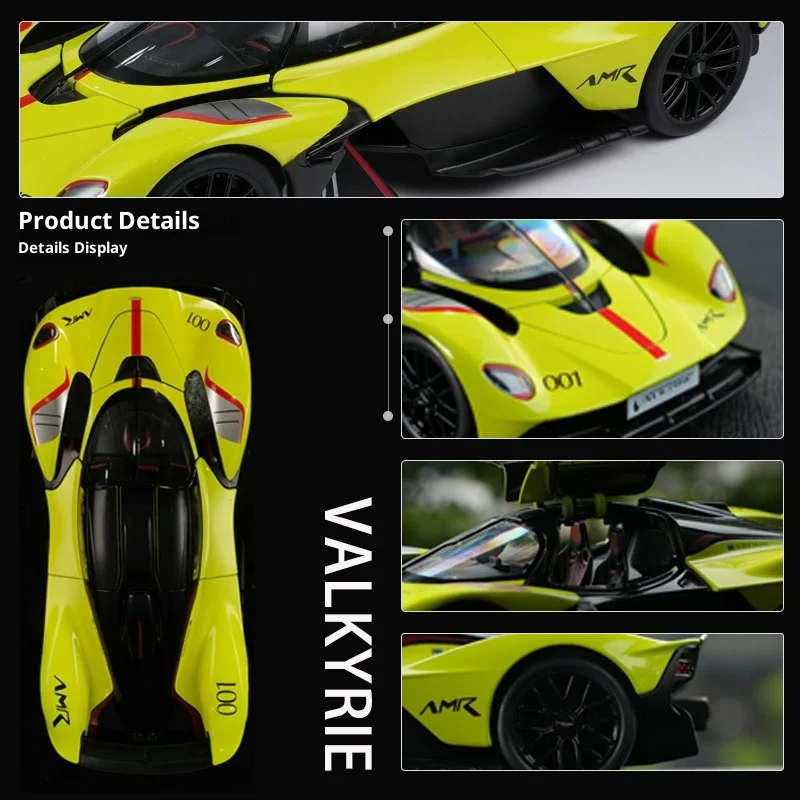 Tsc Aston Martin Valkyrie-modelo de coche de aleación a escala 1:18, exhibición coleccionable realista, juguete de regalo, vehículo sin Control remoto