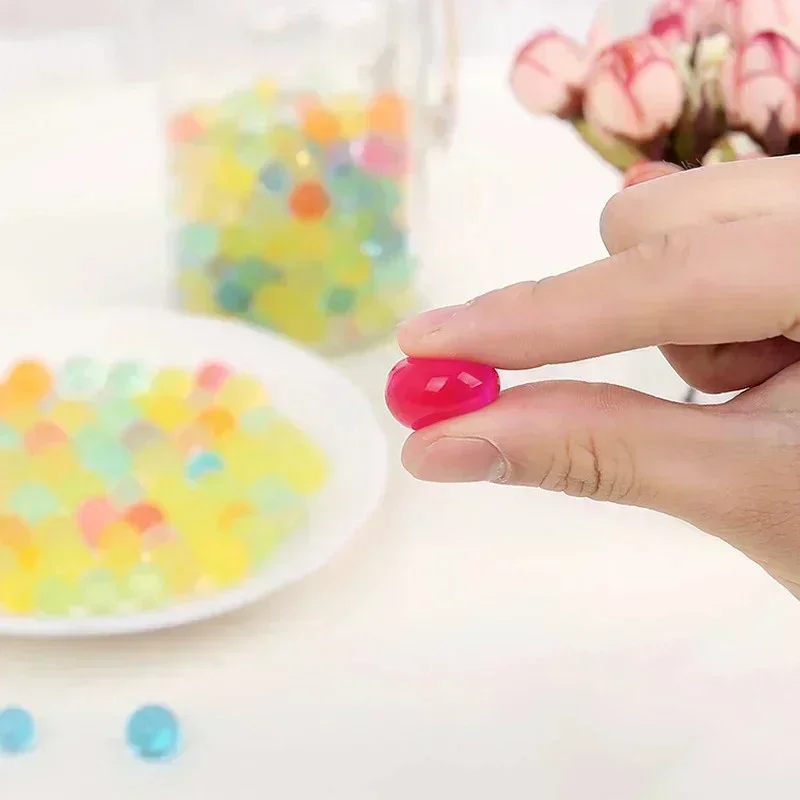 Q10000pcs Wasser Perlen Perle Geformt Kristall Boden Wasser Perlen Schlamm Wachsen Magische Gelee Kugeln Hochzeit Wohnkultur 1p