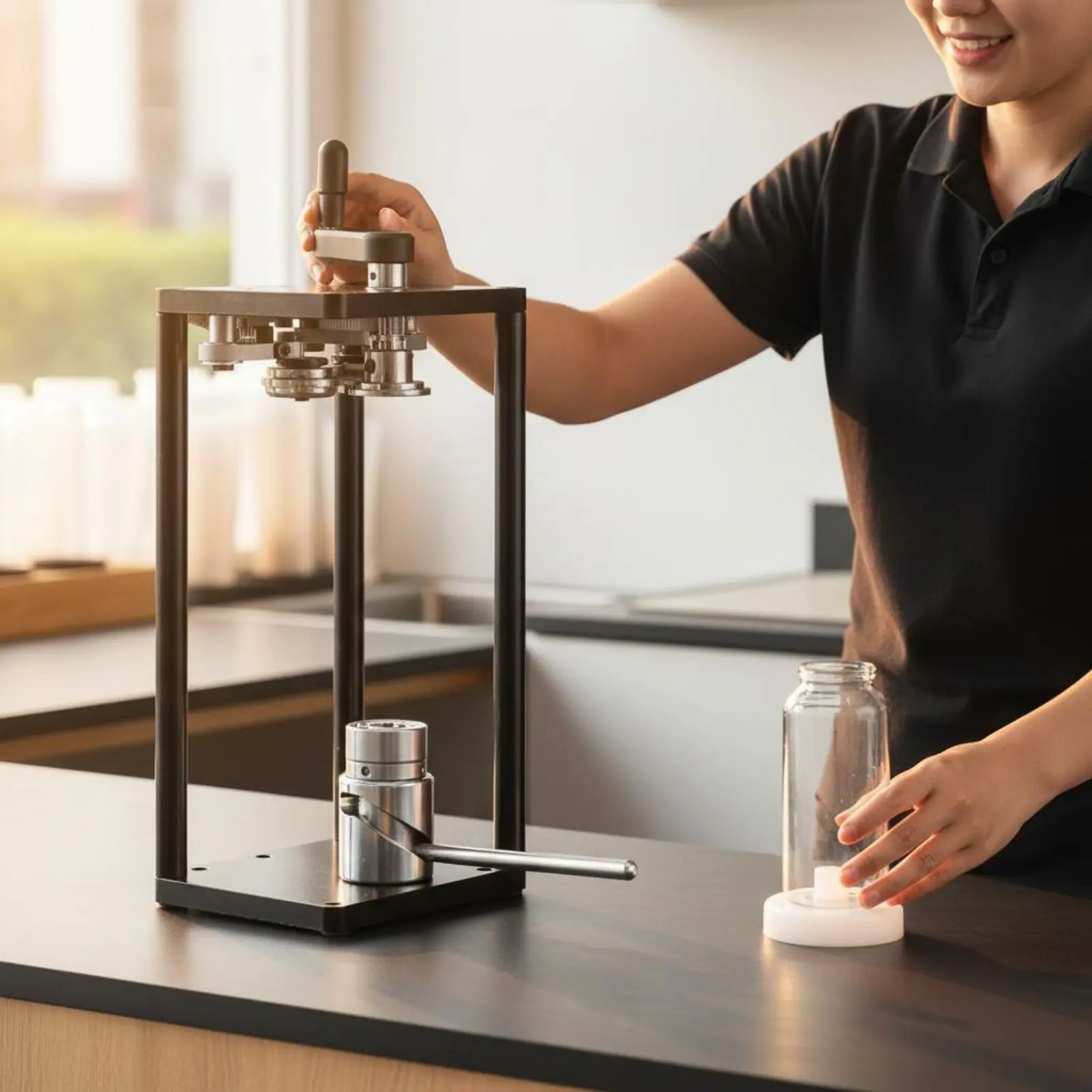 

Hand Crank Can Sealer Portable Design Manual Can Seamer Canning Equipment Easy Function Sturdy-Duty Construction for Food Stalls