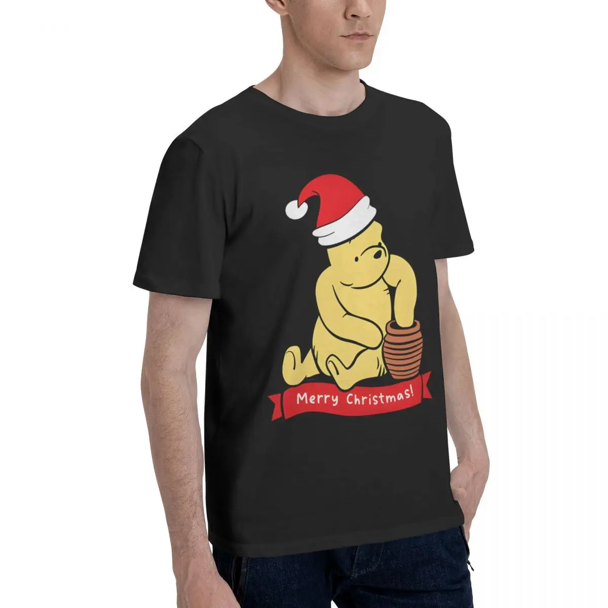 Winnie T Shirt Disney Pooh Bear Winnie 100% Cotton Clothes Vintage Short Sleeve Round Neck T Shirt Graphic Printed T-Shirt image 4