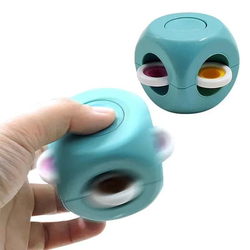 

1pcs Manual spinner rotating bubble music fidget Rubik's cube decompression rat killer pioneer lanyard educational stress relief