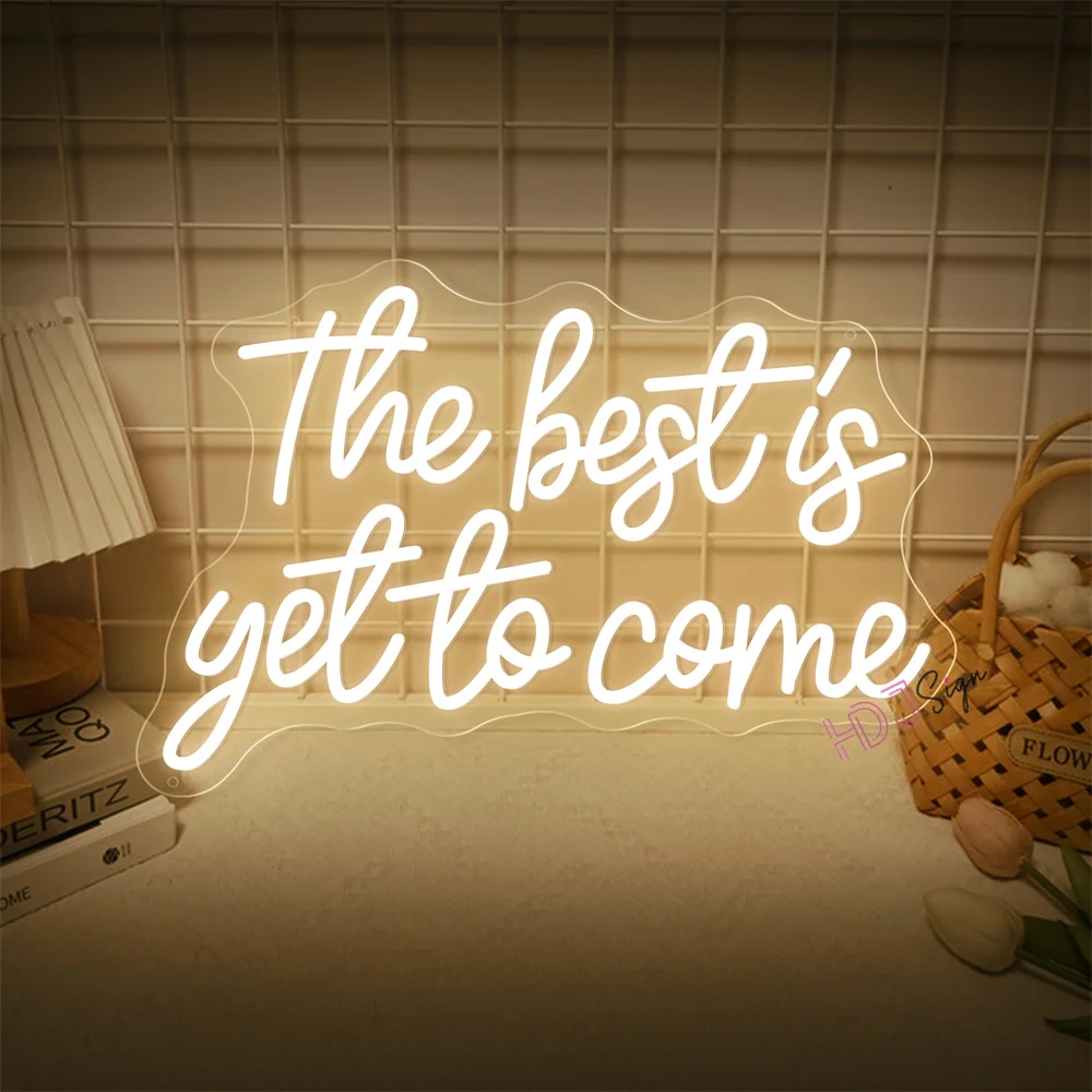 The Best is Yet to Come Neon Led Sign Wedding Supplies Decor Bedroom Decoration Room Neon Lights Wall Decor Party Bar Neon Sign