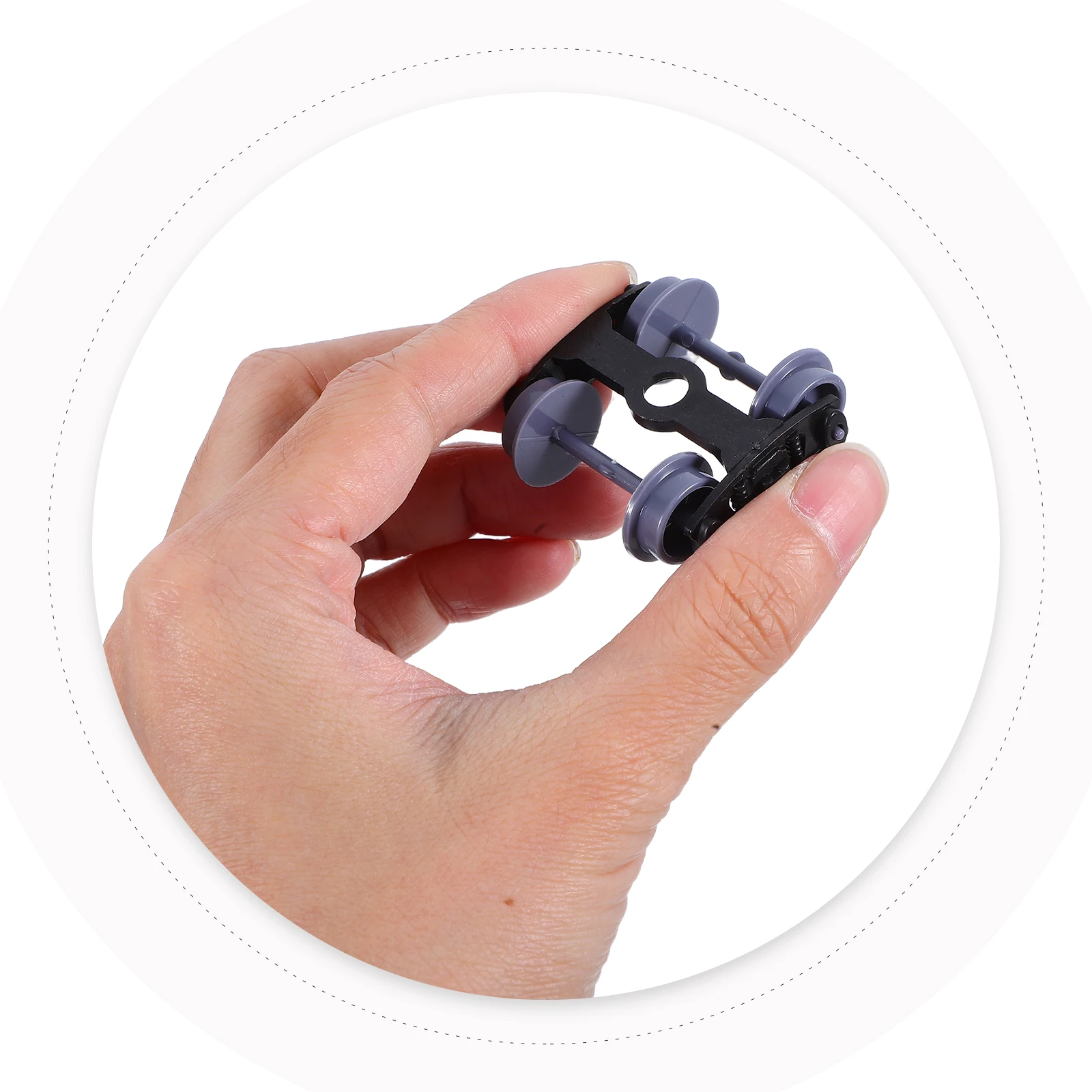 

8pcs Plastic Model Train Wheels High Precision Replacement DIY Assembly Smooth Operation Compatible with Mainstream Brands Kids