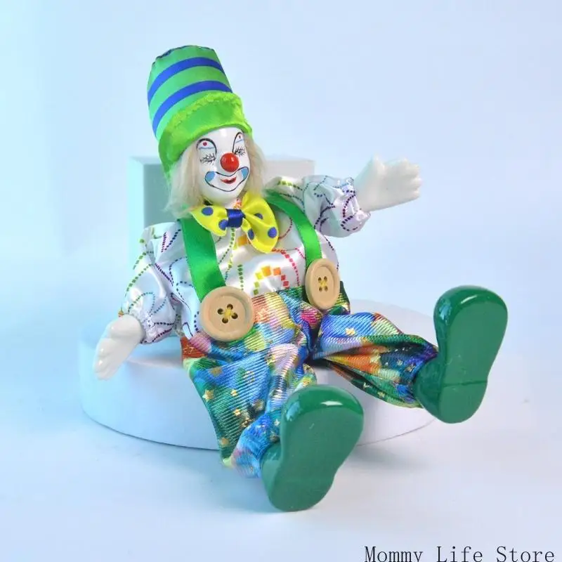 

Фигурка клоуна ручной работы в стиле вестерн, кукла с подвижной железной проволочной рамкой, статуя для тематической вечеринки