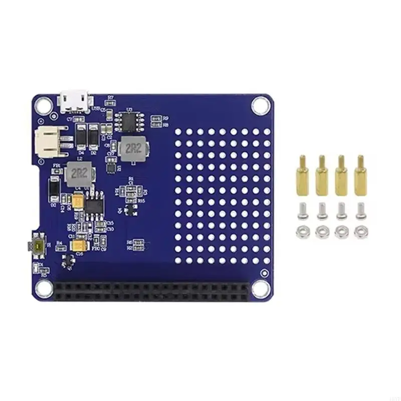 Space Saving Power Supply Expansion Board Uninterruptible Power Supply Module Replacement for RPi 4/5 Development Board