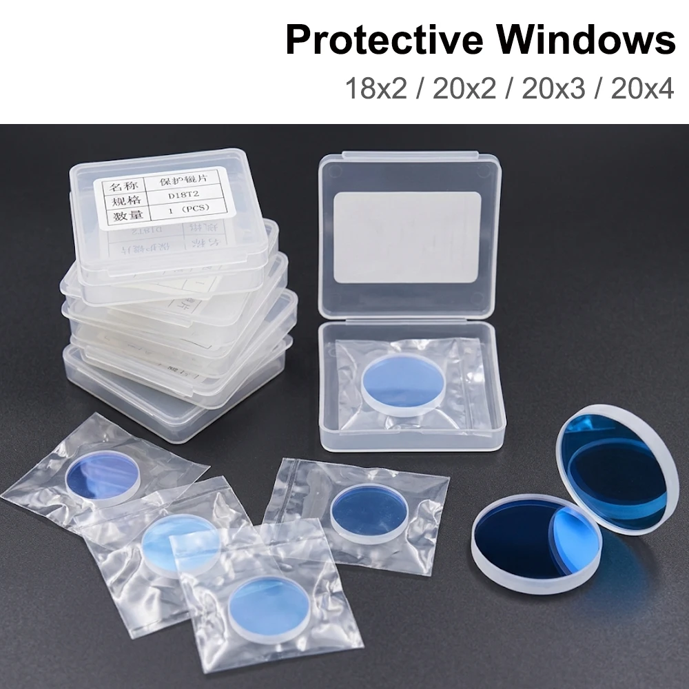 QDLASER Protective Windows 18x2 20x2 20x3 20x4mm Optical Lens for WSX QILIN HanWei SUP21 Hand-Held Laser Welding Heads