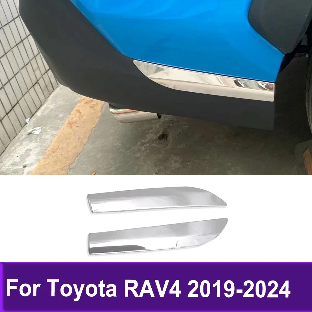 Car Accessories For Toyota RAV4 RAV 4 2019 2020 2021 2022 2023 2024 Rear Corner Trim Bumper Guard Styling Stainless Steel