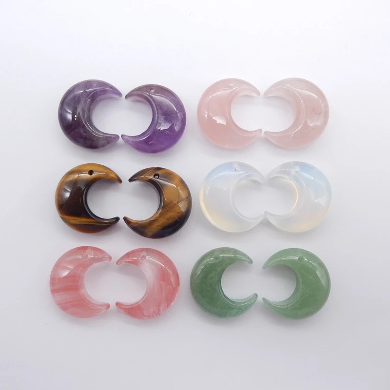 

Натуральный драгоценный камень, ручная работа, подвески в виде луны, женские ювелирные изделия по индивидуальному заказу, серьги, подарок 26x24x10 мм, бусины для ушей, подарок на день рождения