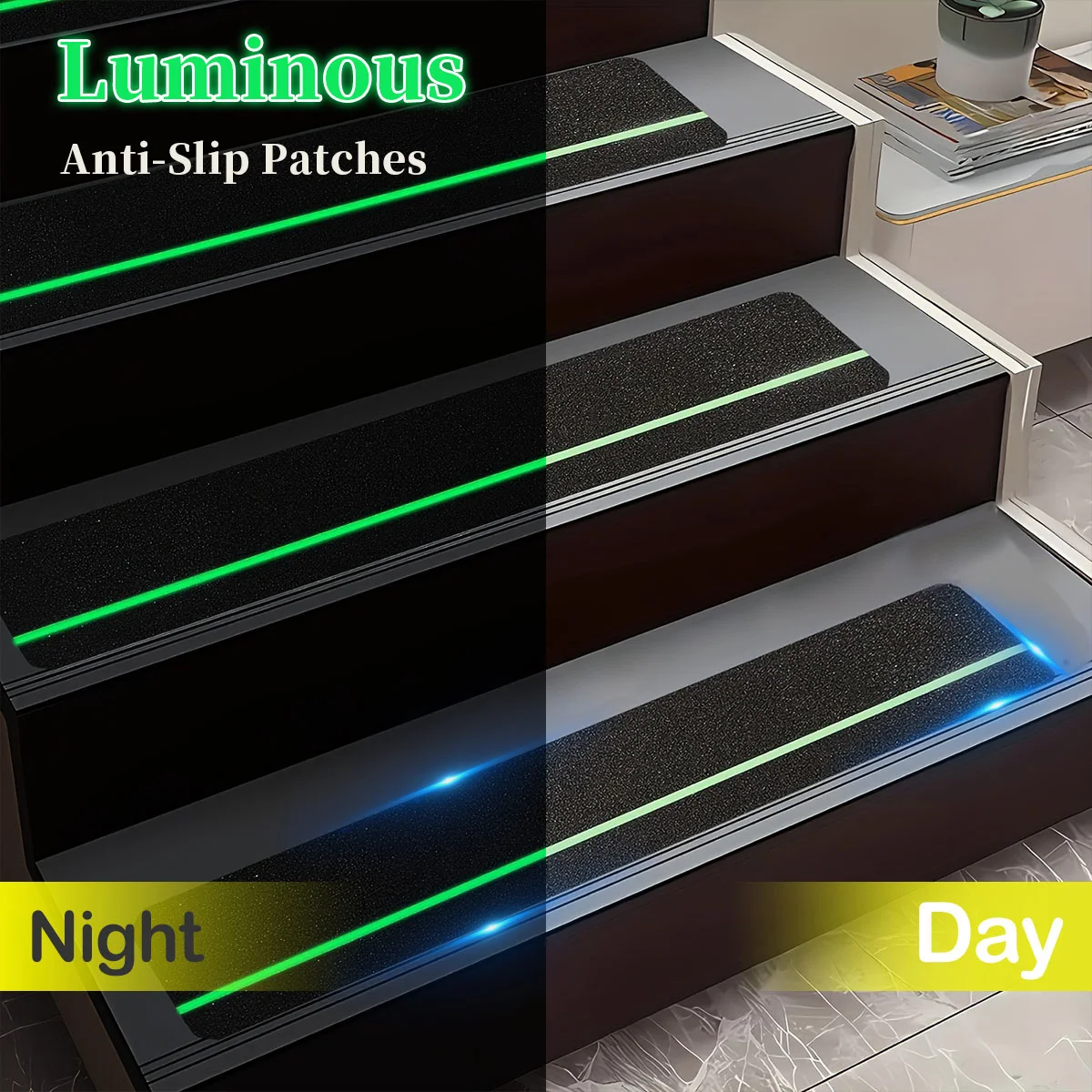 

Светящаяся противоскользящая лента для улицы/в помещении, противоскользящая лента для ступеней лестницы, водонепроницаемая противоскользящая лента для протектора лестницы