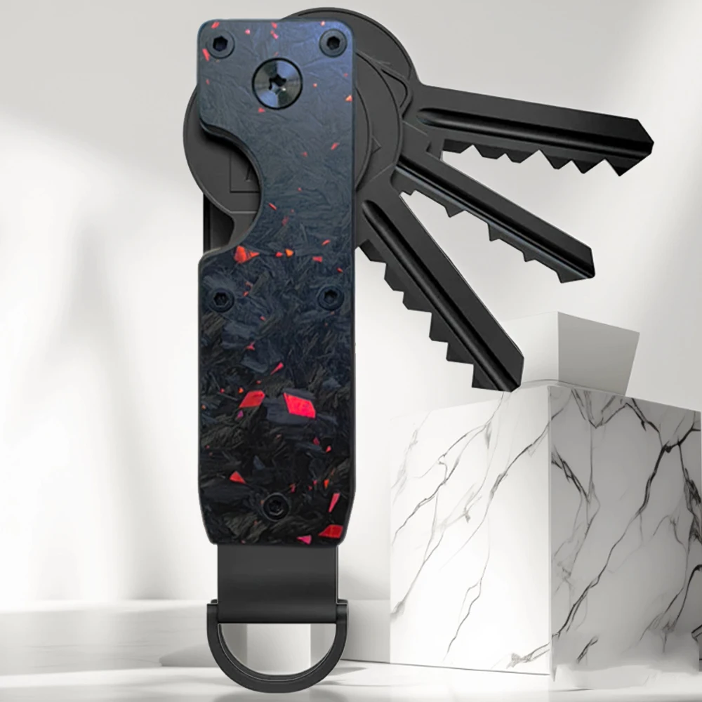 

Minimalist Innovative Aluminum Alloy Compact Key Holder Key Rings Key Organizer Metal Key Holder 2-6 Keys