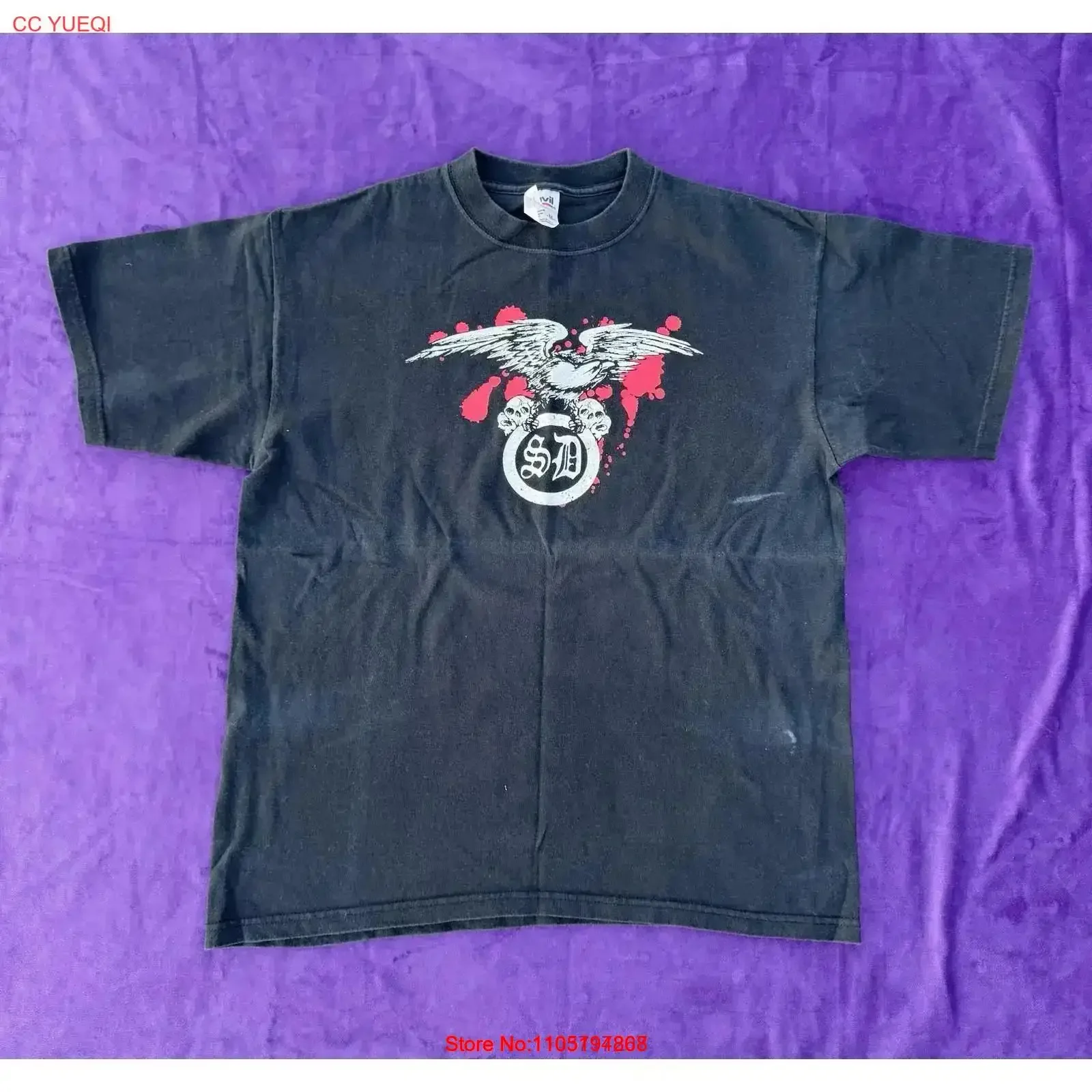 Vintage Striking Distance Hated Hardcore Band T Shirt West Coast Tour 2002 Sz M Washed Slightly Stylish vintage Washed homme
