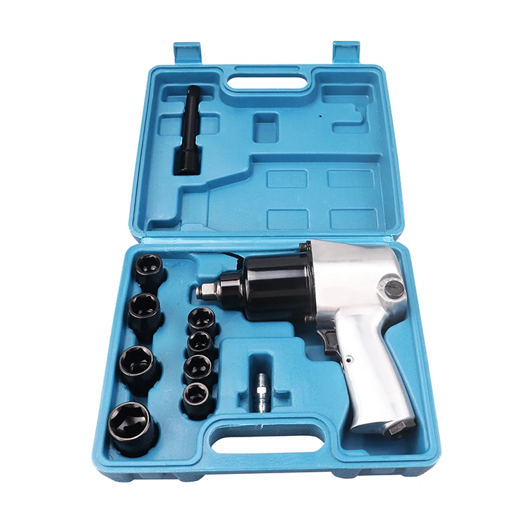 المستوردة الفولاذ المقاوم للصدأ المطرقة المزدوجة كتلة تأثير الهواء وجع مزيج أداة إصلاح اليد مجموعة OEM المدعومة GS