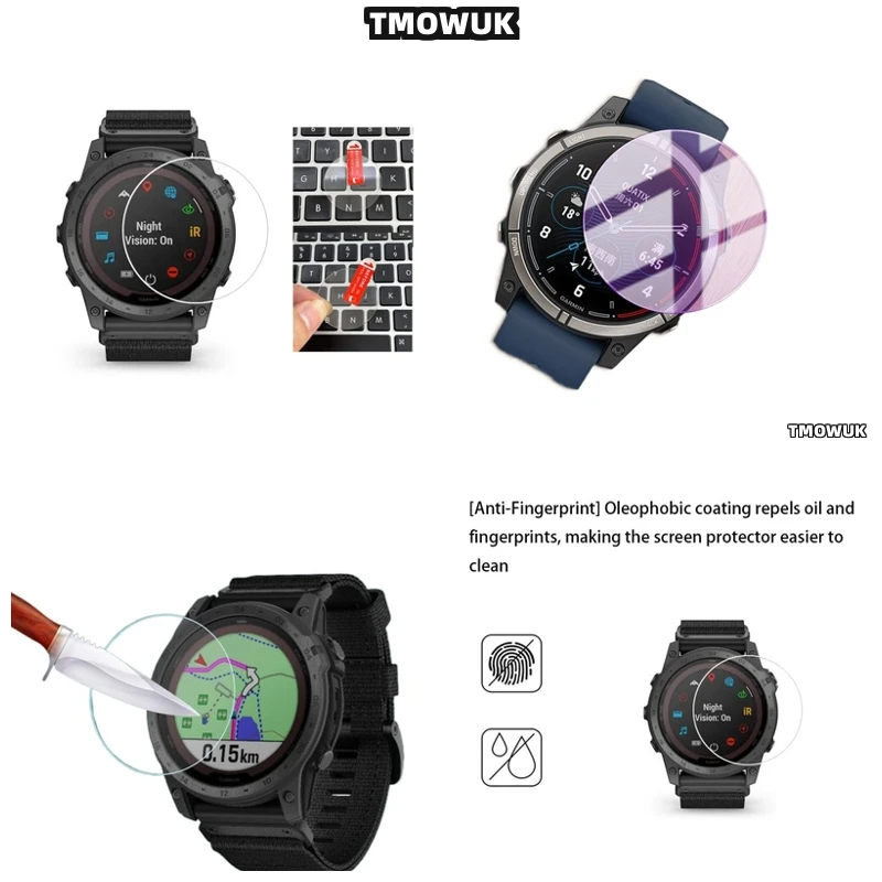 

For Garmin Tactix 7 Pro Tactix7 AMOLED Tactix 8 51mm Tactix8 47mm - Seamless 9H Glass Protection