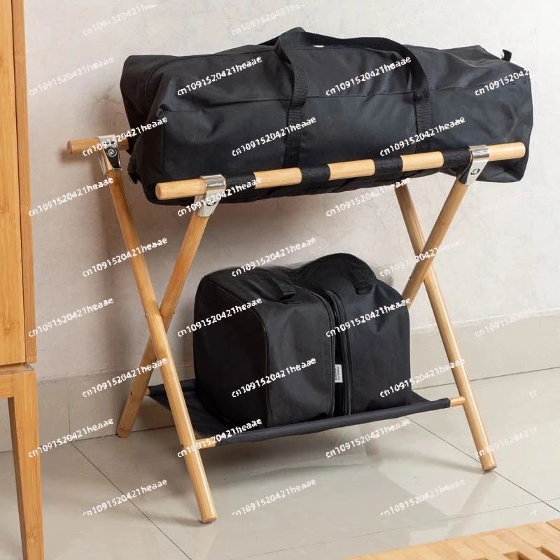 Suitable for Luggage Rack, Folding Suitcase Stand Luggage Holder with Storage Shelf,