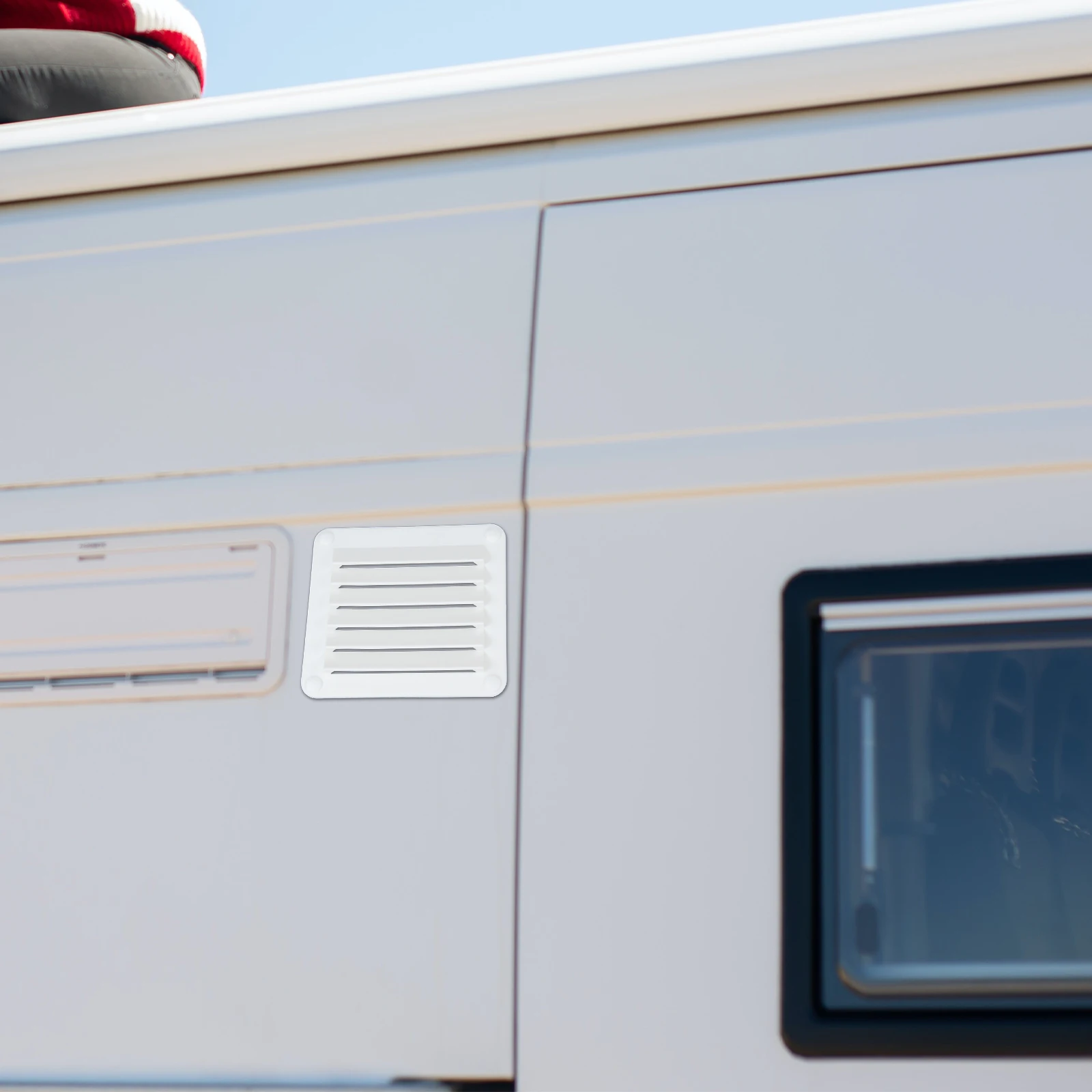 Nylon Marine Ventilation Panel White Yacht Louvered Boat Vent Cover Air Flow Grille RV Caravan Durable Anti Fade