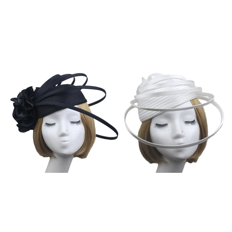 

Women Fascinator Pillbox Hat for HorseRacing Lady TeaParty Wedding Hats