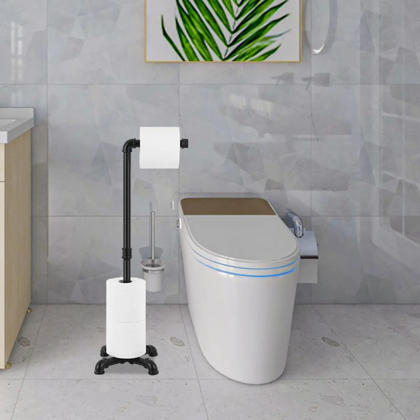 

Подставка для держателя туалетной бумаги Диспенсер для туалетной бумаги Стабильное основание Утюг Элегантный