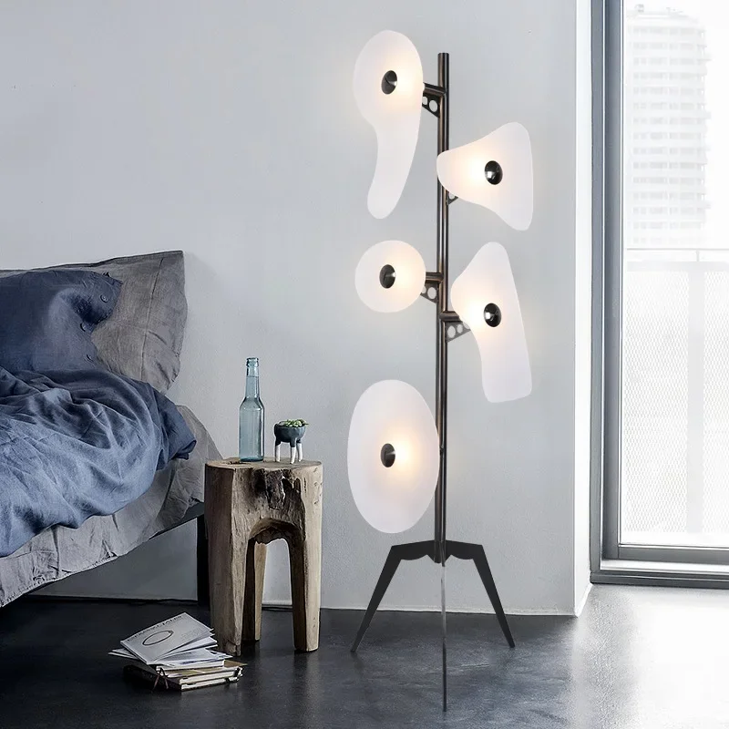 Imagem -02 - Modern Led Acrílico Lâmpada de Assoalho Orbital Orbital Luz Living Room Corner Sombra de Cabeceira Lâmpada Creative Designer Art