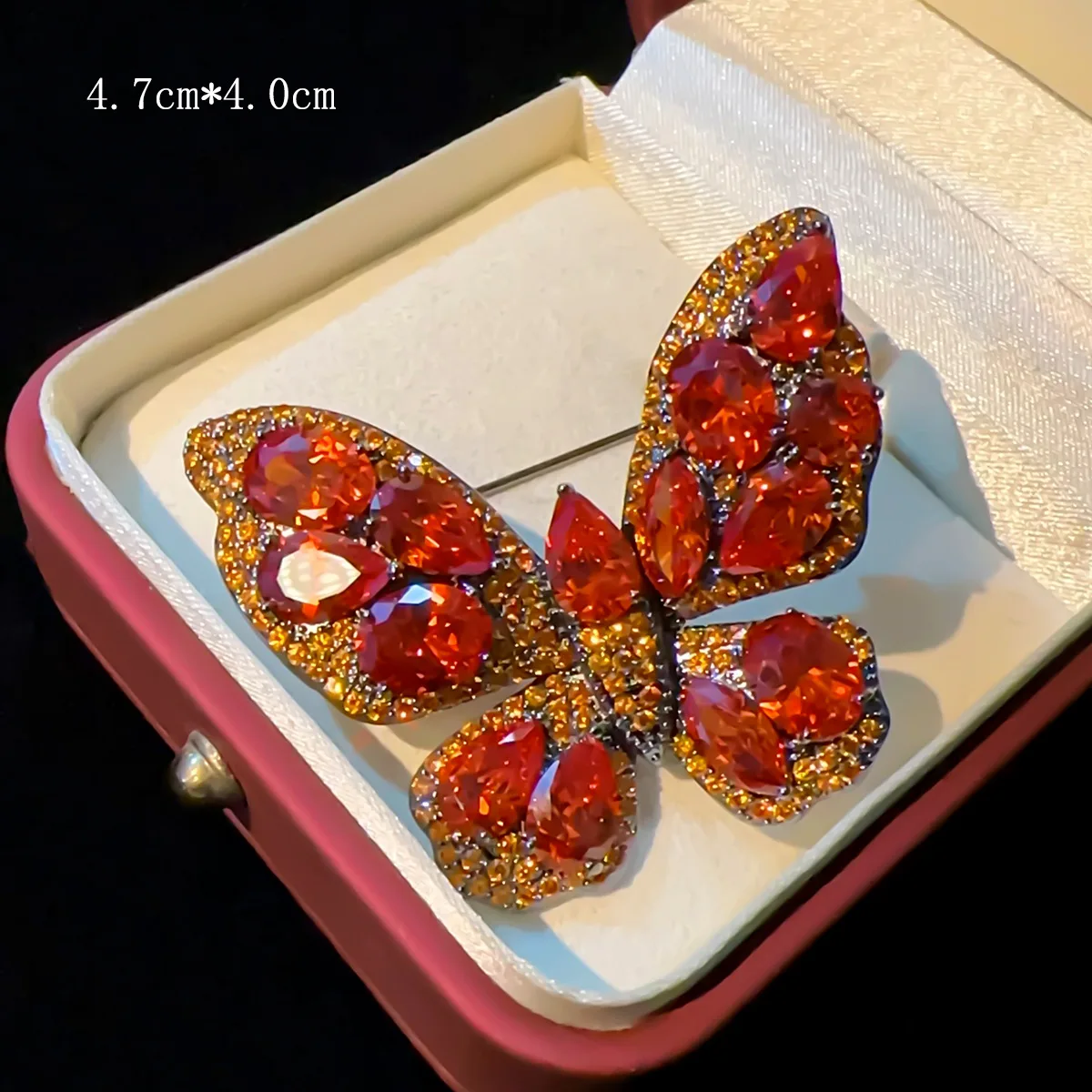 Mid-ancient High-end Emerald Butterfly Zircon Brooch Camellias Bouquets Corsage Clothes Autumn and Winter Coat Accessories Pins