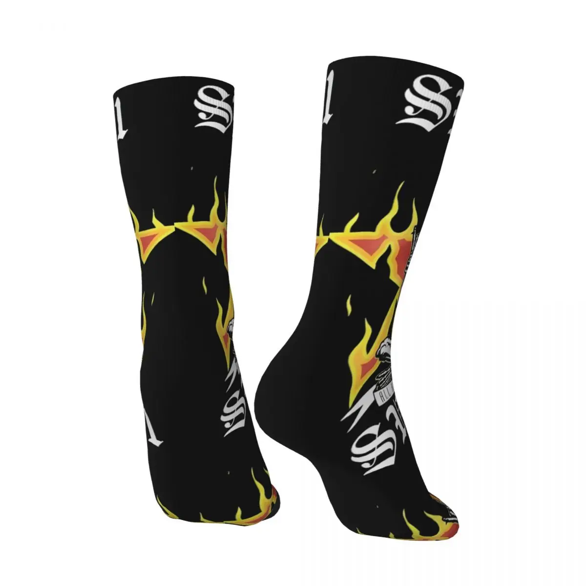 Lemon Ready To Go Sum 41 Band Socks Autumn SUM41 Punk Stockings Casual Men's Quality Socks Custom Running Sports Non Skid Socks