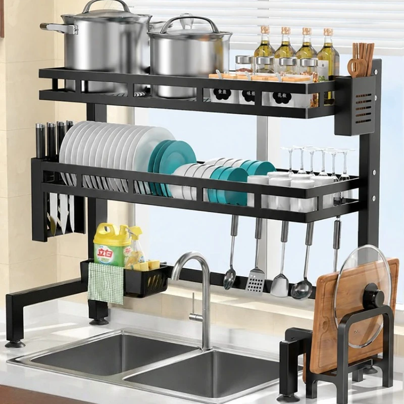 Towel Essentials Rack Knife Plate Basket Hanging Holder Metal Organizers Escurridor De Platos Kitchen Items Accessories