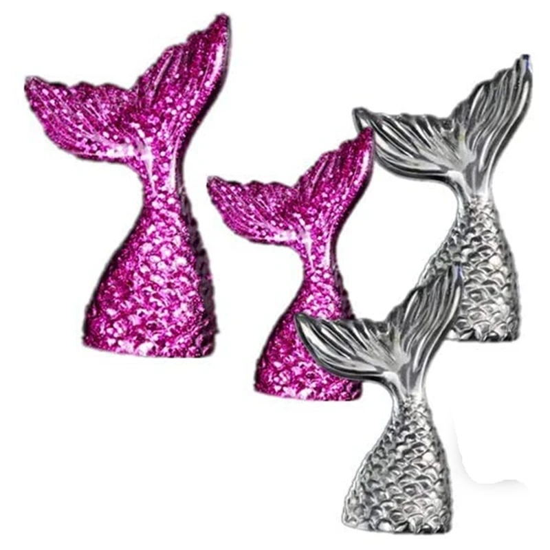 3Pcs Mermaid Tail Epoxy Mold DIY Resin Craft Making Silicone For Phone Box Decorations Or Keychains