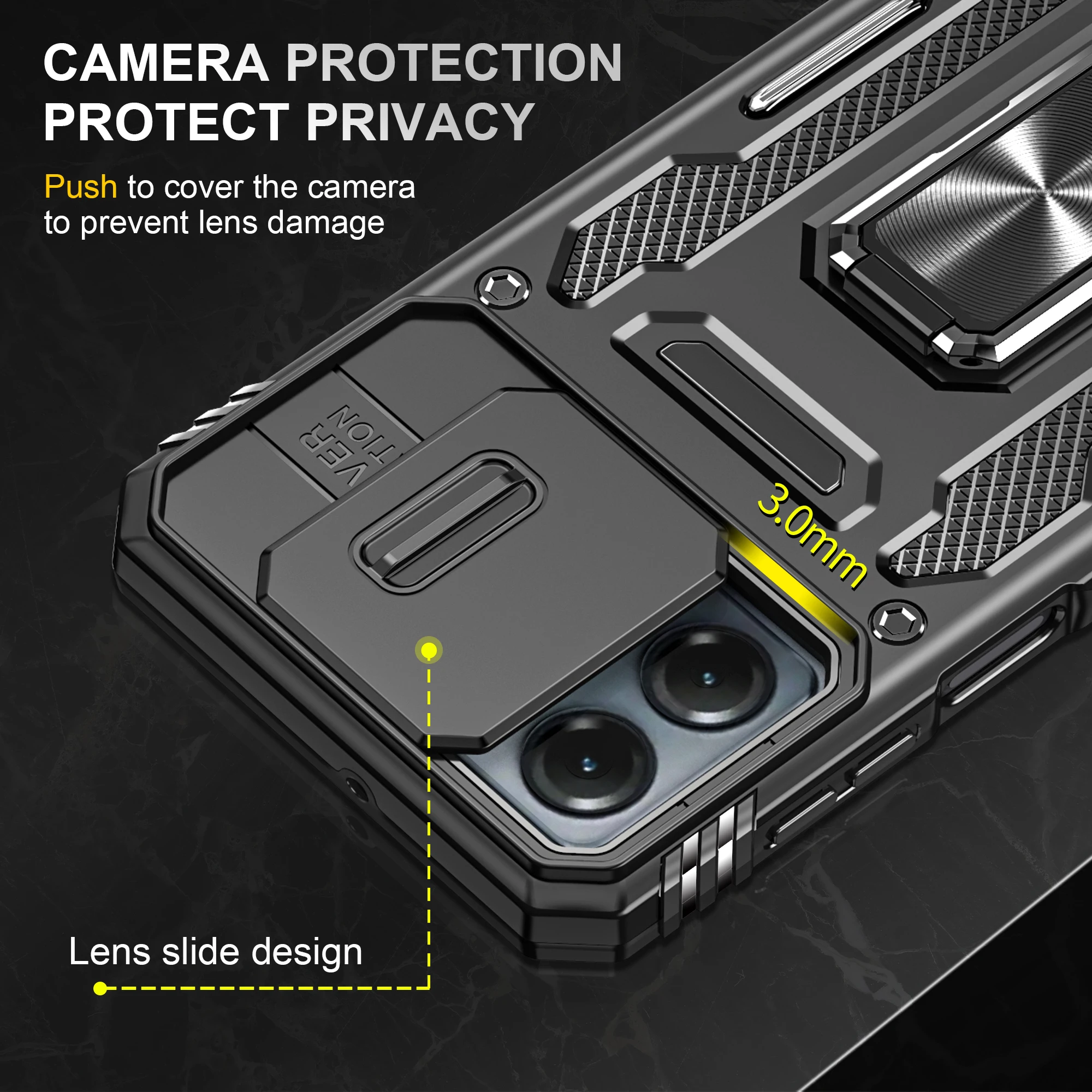 Heavy-duty Armored 2-in-1 Fall-proof Case MOTOROLA E22 E13 G13 G22 G32 G42 G53 G73 G14 G54 Edge40 Neo Ring Stand Phone Case